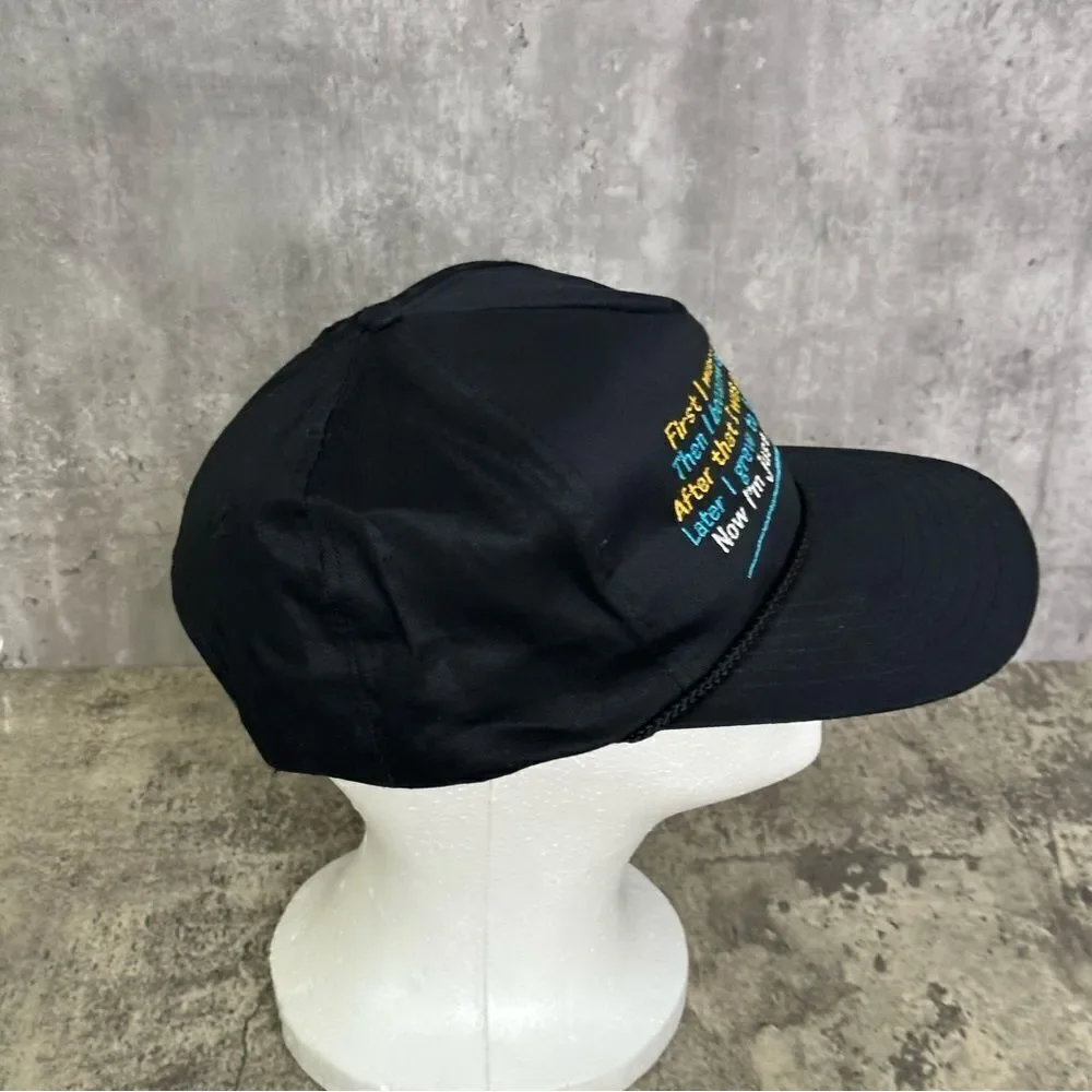 First‎ I Was A Good Boy.. Hat OS Now I’m an Old Fart Black Adjustable Snapback